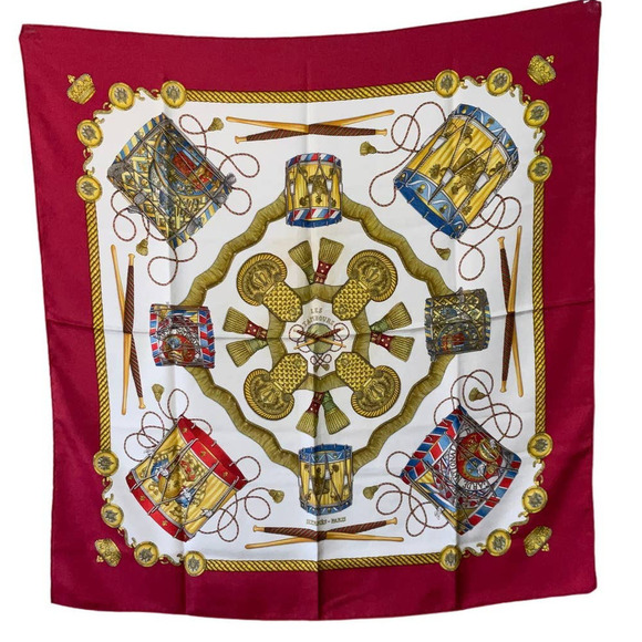 Hermes Hermès “Les Tambours” Silk Scarf 90cm Square - Picture 16 of 16